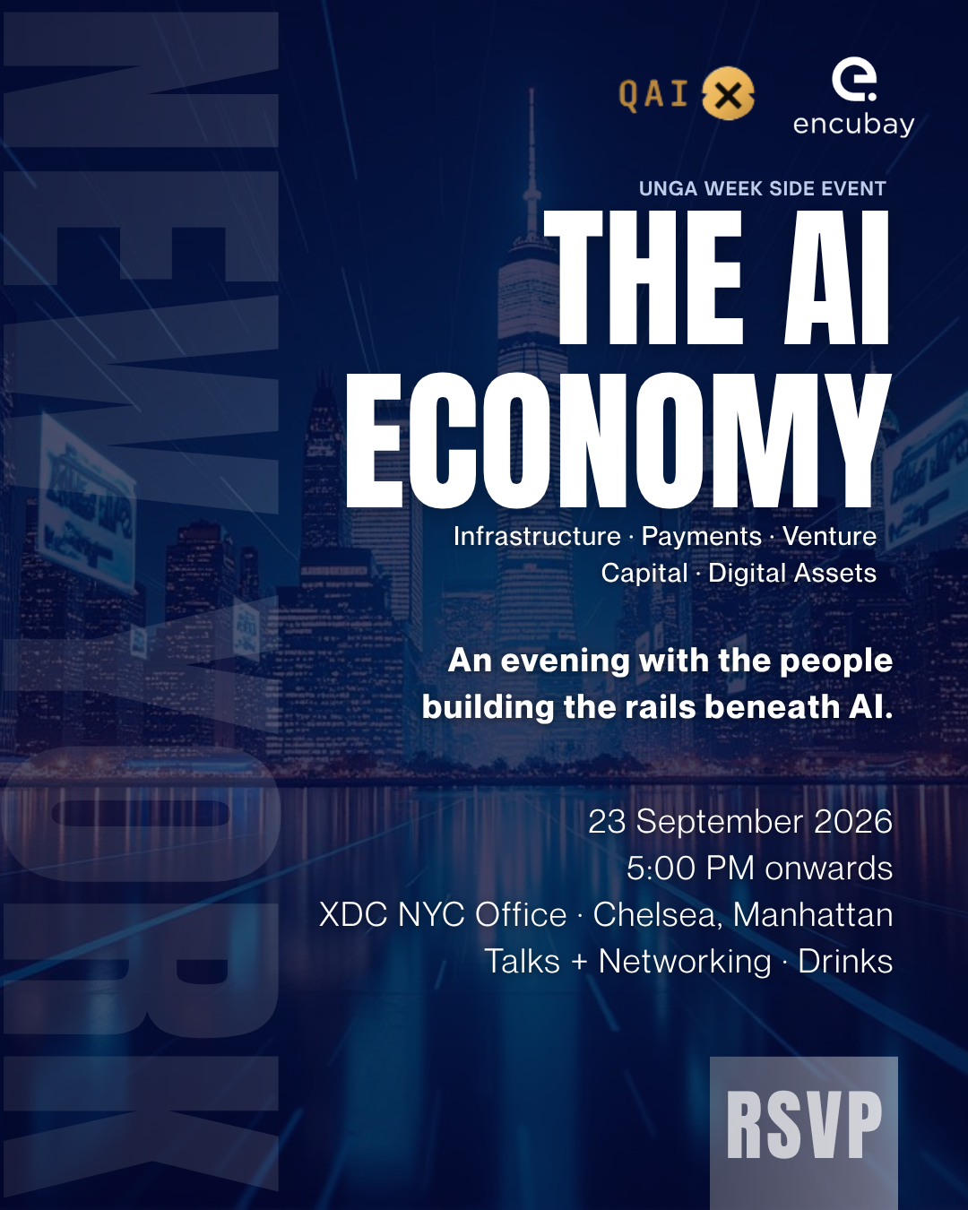 The AI Economy: Infrastructure, Payments, Venture Capital & Digital Assets — 2026 · Chelsea, Manhattan