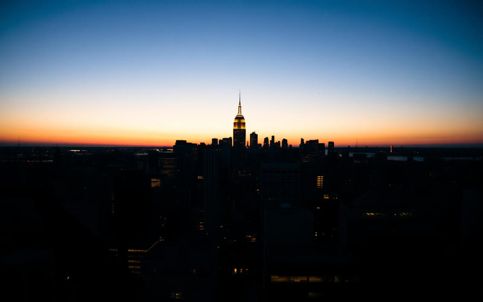 Manhattan skyline at dusk during UNGA week